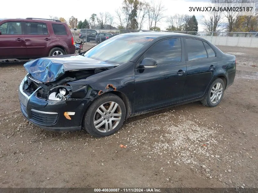 2010 Volkswagen Jetta S VIN: 3VWJX7AJ6AM025187 Lot: 40830087