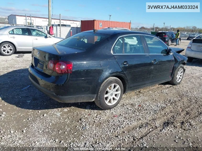 2010 Volkswagen Jetta Se VIN: 3VWRX7AJ4AM033324 Lot: 40834362