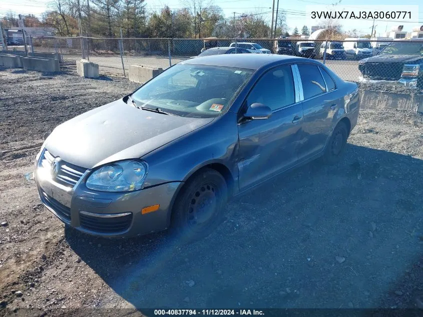 2010 Volkswagen Jetta S VIN: 3VWJX7AJ3A3060771 Lot: 40837794