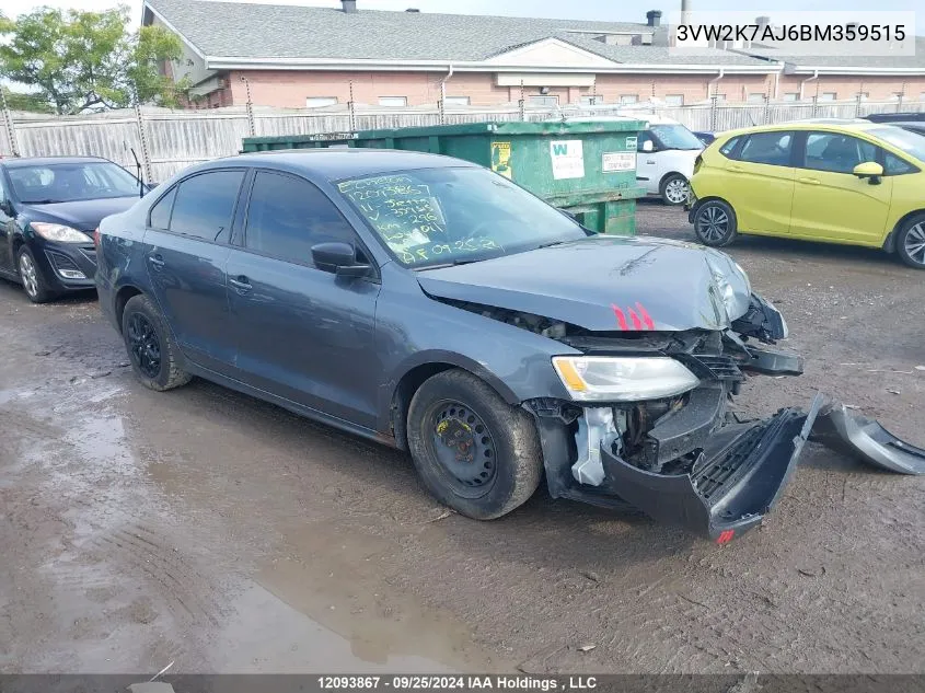 3VW2K7AJ6BM359515 2011 Volkswagen Jetta Sedan