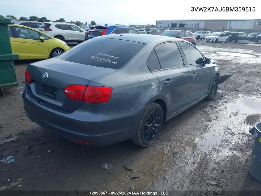 3VW2K7AJ6BM359515 2011 Volkswagen Jetta Sedan