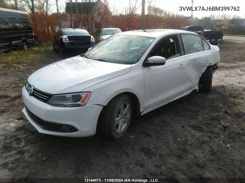 2011 Volkswagen Jetta Sedan VIN: 3VWLX7AJ6BM399762 Lot: 12144073