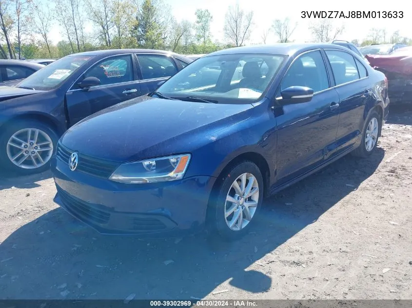 2011 Volkswagen Jetta 2.5L Se VIN: 3VWDZ7AJ8BM013633 Lot: 39302969