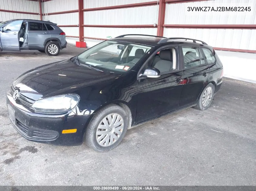 2011 Volkswagen Jetta Sportwagen 2.5L S VIN: 3VWKZ7AJ2BM682245 Lot: 39699499