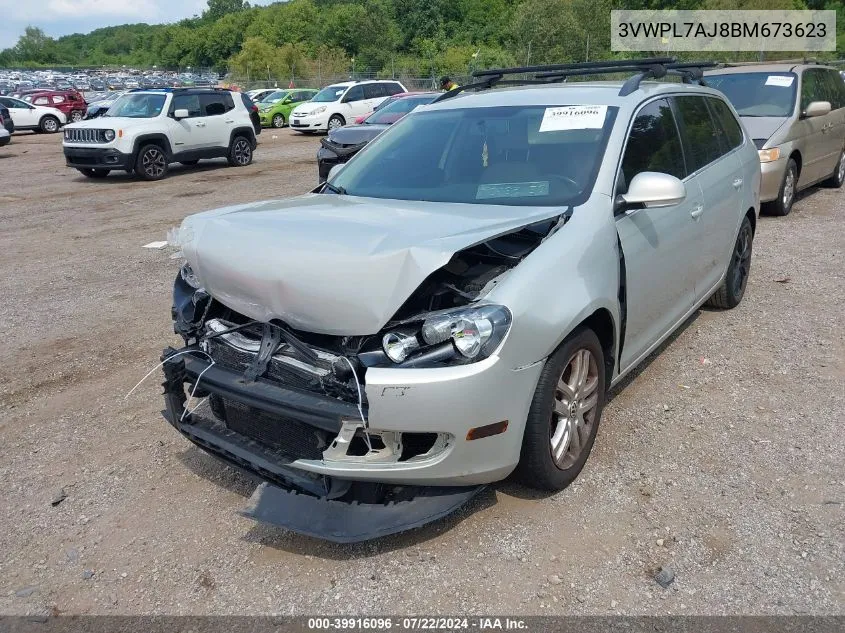 3VWPL7AJ8BM673623 2011 Volkswagen Jetta Sportwagen 2.0L Tdi