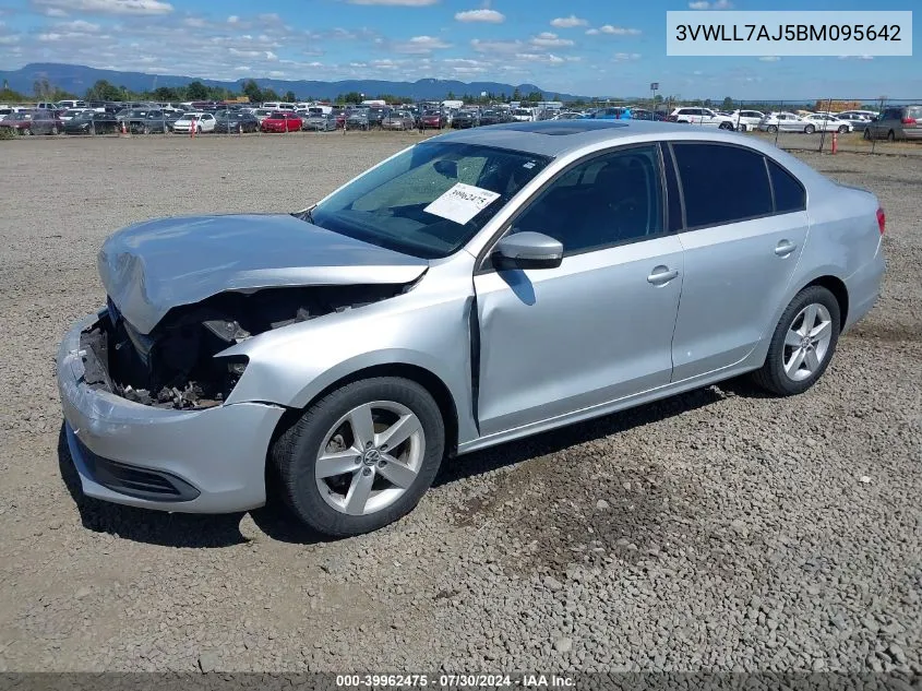 2011 Volkswagen Jetta 2.0L Tdi VIN: 3VWLL7AJ5BM095642 Lot: 39962475