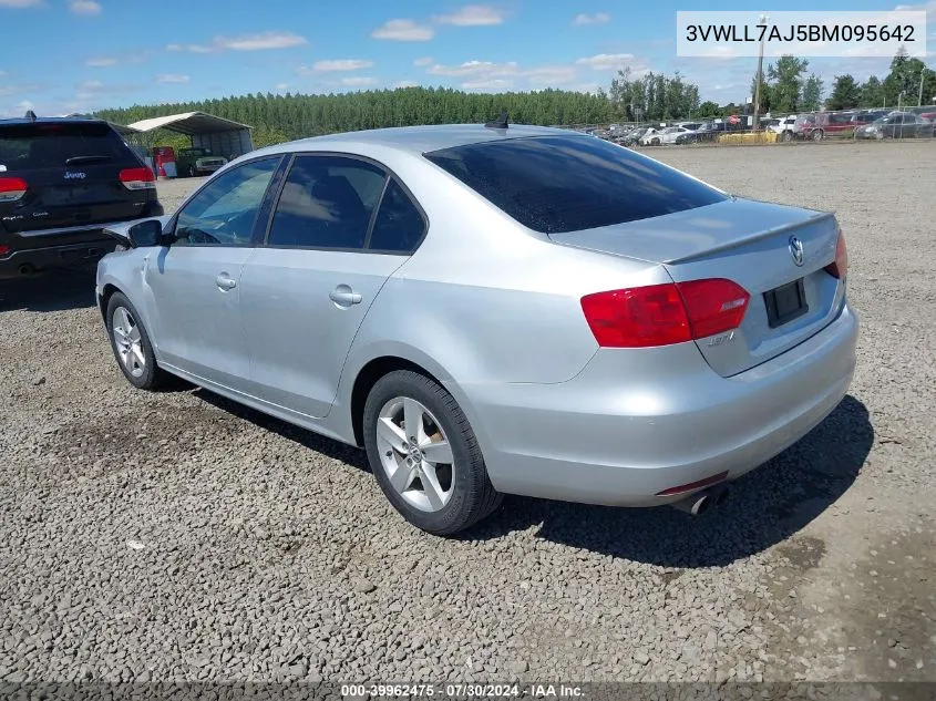 2011 Volkswagen Jetta 2.0L Tdi VIN: 3VWLL7AJ5BM095642 Lot: 39962475