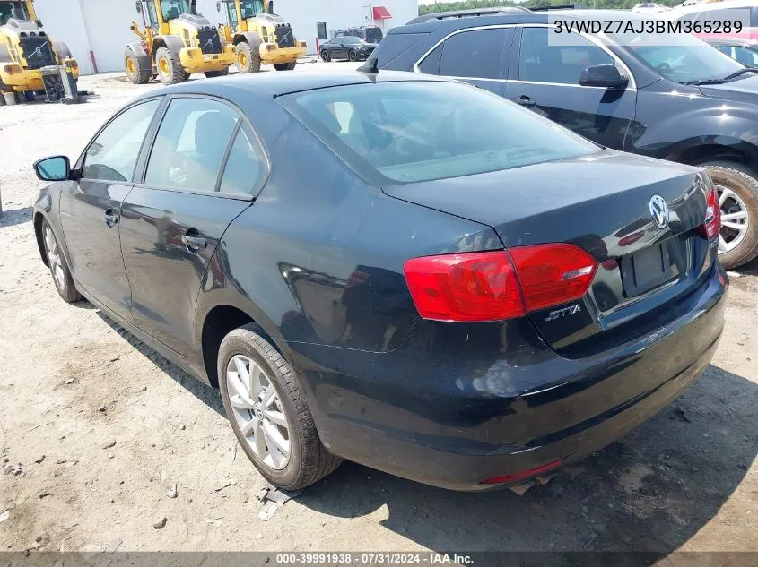 3VWDZ7AJ3BM365289 2011 Volkswagen Jetta 2.5L Se