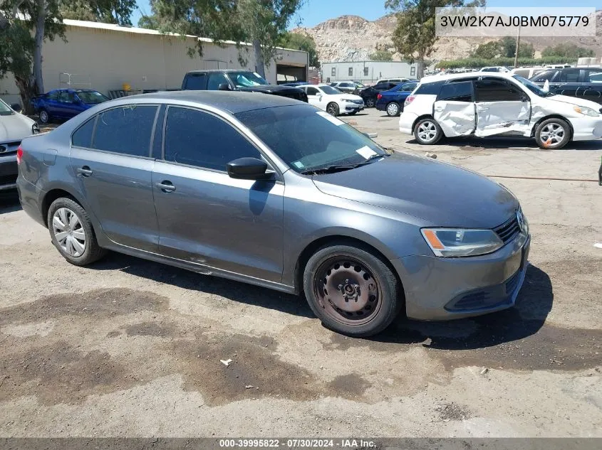 2011 Volkswagen Jetta 2.0L S VIN: 3VW2K7AJ0BM075779 Lot: 39995822