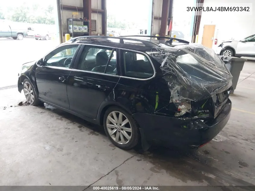 3VWPL8AJ4BM693342 2011 Volkswagen Jetta Sportwagen 2.0L Tdi