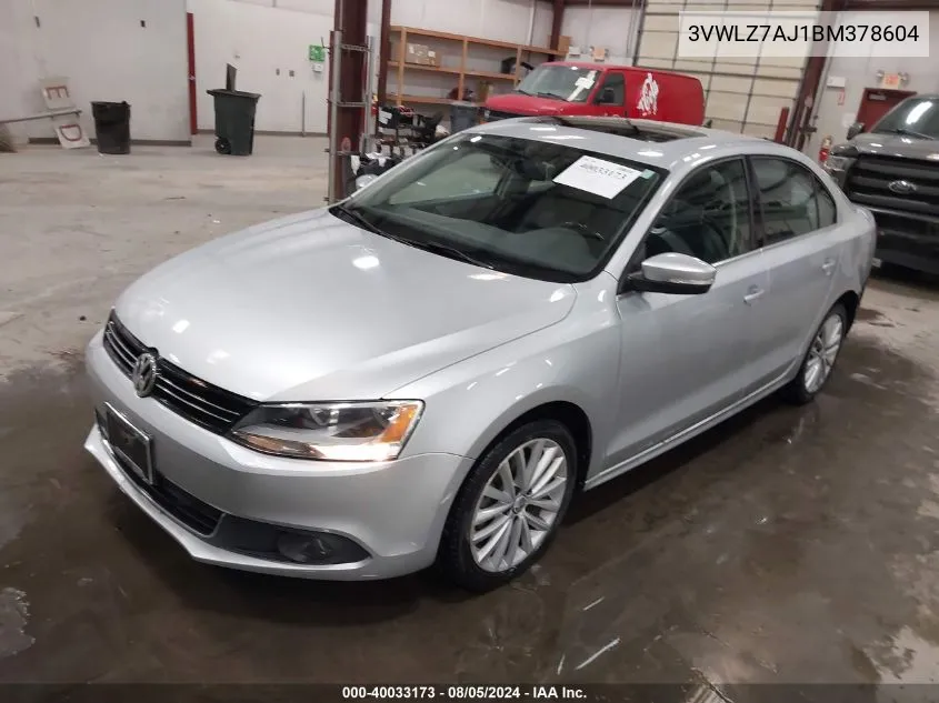 3VWLZ7AJ1BM378604 2011 Volkswagen Jetta 2.5L Sel