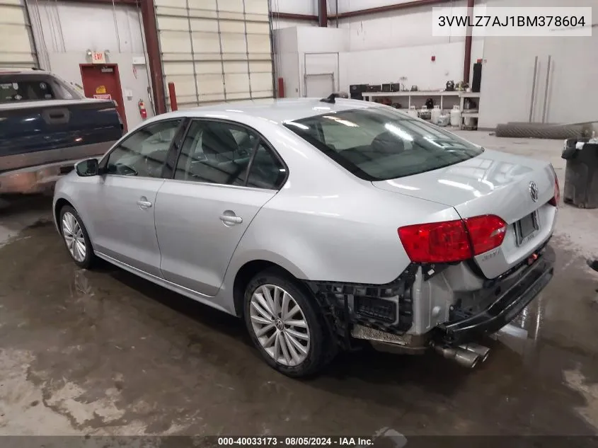 3VWLZ7AJ1BM378604 2011 Volkswagen Jetta 2.5L Sel