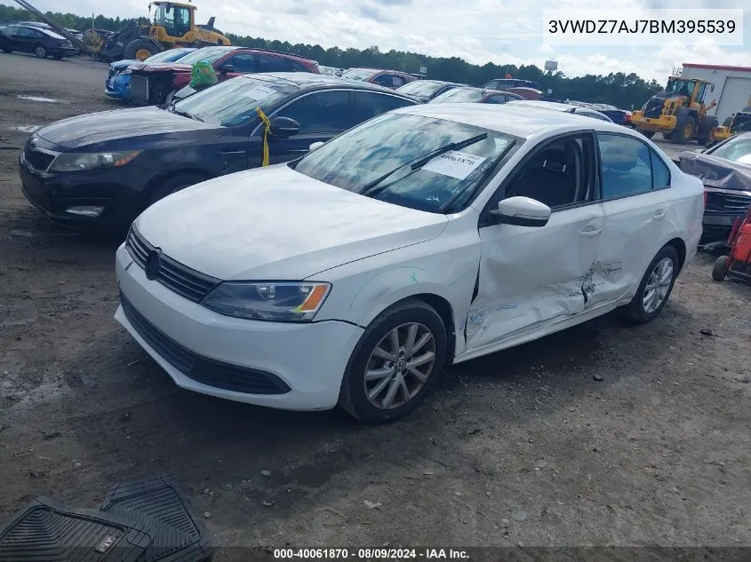 3VWDZ7AJ7BM395539 2011 Volkswagen Jetta 2.5L Se