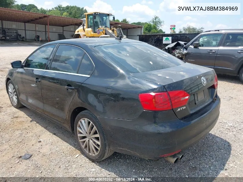 2011 Volkswagen Jetta 2.5L Sel VIN: 3VWLX7AJ8BM384969 Lot: 40070202