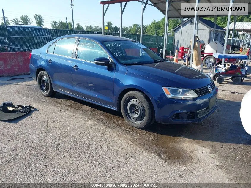 3VWDZ7AJ4BM040991 2011 Volkswagen Jetta 2.5L Se