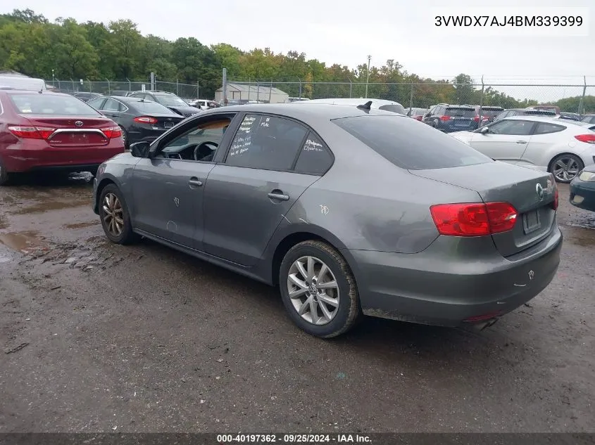 3VWDX7AJ4BM339399 2011 Volkswagen Jetta Se