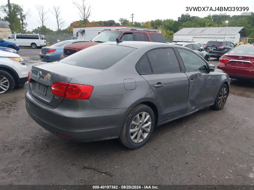 3VWDX7AJ4BM339399 2011 Volkswagen Jetta Se