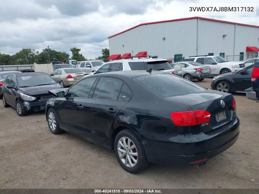 3VWDX7AJ8BM317132 2011 Volkswagen Jetta 2.5L Se