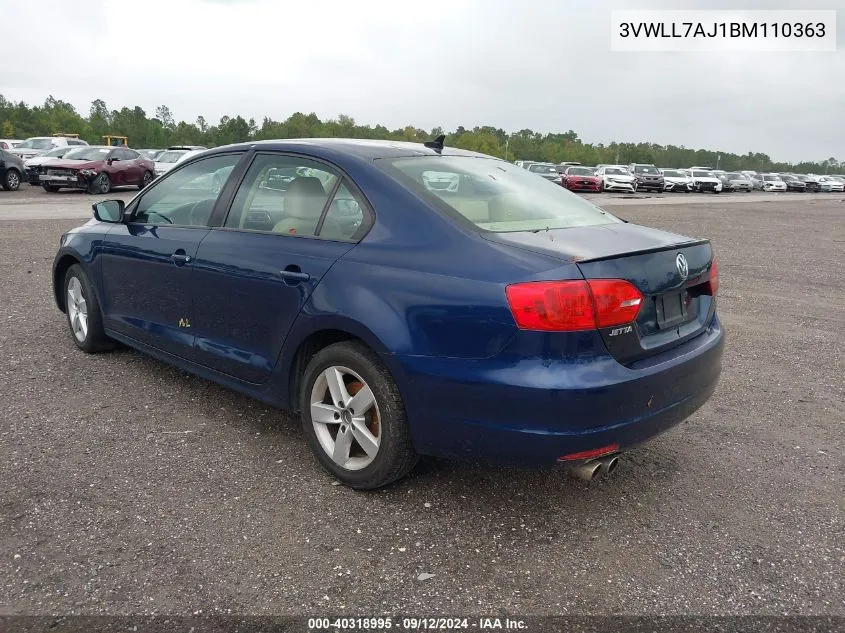 3VWLL7AJ1BM110363 2011 Volkswagen Jetta Tdi