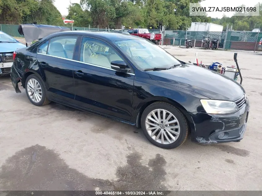 3VWLZ7AJ5BM021698 2011 Volkswagen Jetta 2.5L Sel