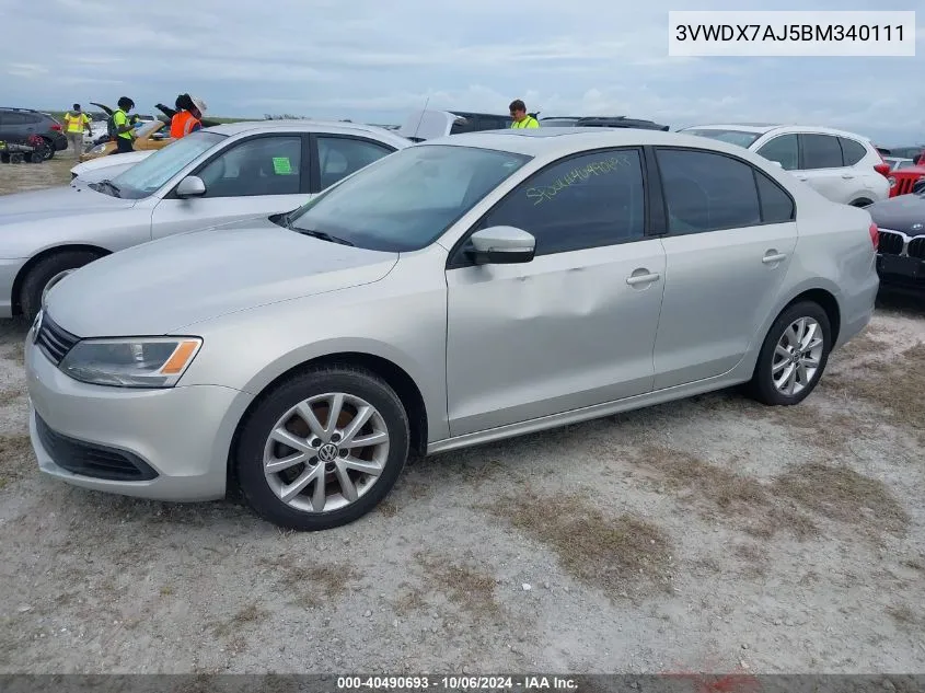 3VWDX7AJ5BM340111 2011 Volkswagen Jetta Se