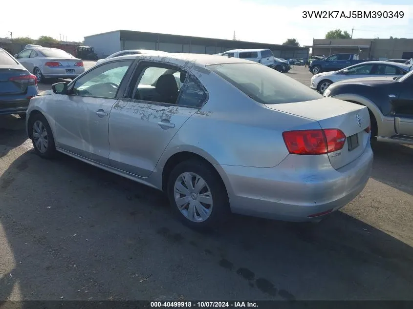 3VW2K7AJ5BM390349 2011 Volkswagen Jetta 2.0L S