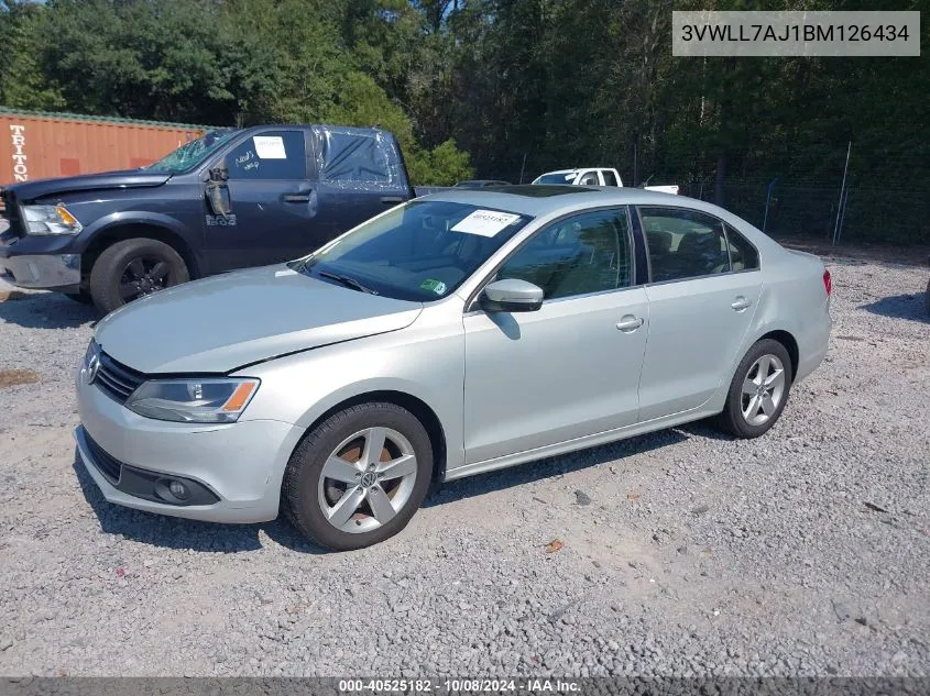 2011 Volkswagen Jetta Tdi VIN: 3VWLL7AJ1BM126434 Lot: 40525182