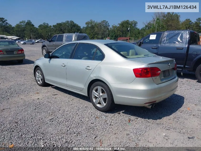 2011 Volkswagen Jetta Tdi VIN: 3VWLL7AJ1BM126434 Lot: 40525182