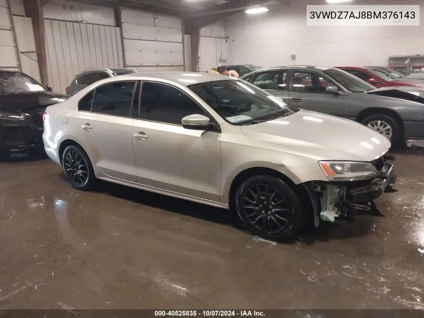 3VWDZ7AJ8BM376143 2011 Volkswagen Jetta 2.5L Se