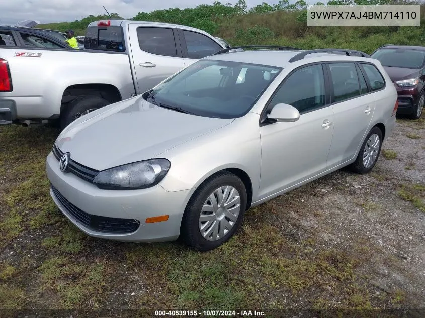 2011 Volkswagen Jetta S/Se VIN: 3VWPX7AJ4BM714110 Lot: 40539155