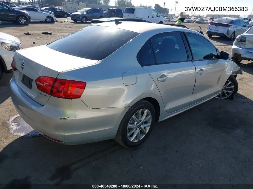 3VWDZ7AJ0BM366383 2011 Volkswagen Jetta Se