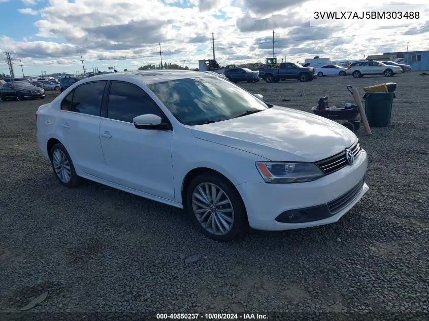 3VWLX7AJ5BM303488 2011 Volkswagen Jetta 2.5L Sel