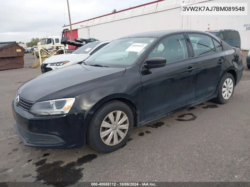 2011 Volkswagen Jetta 2.0L S VIN: 3VW2K7AJ7BM089548 Lot: 40555112