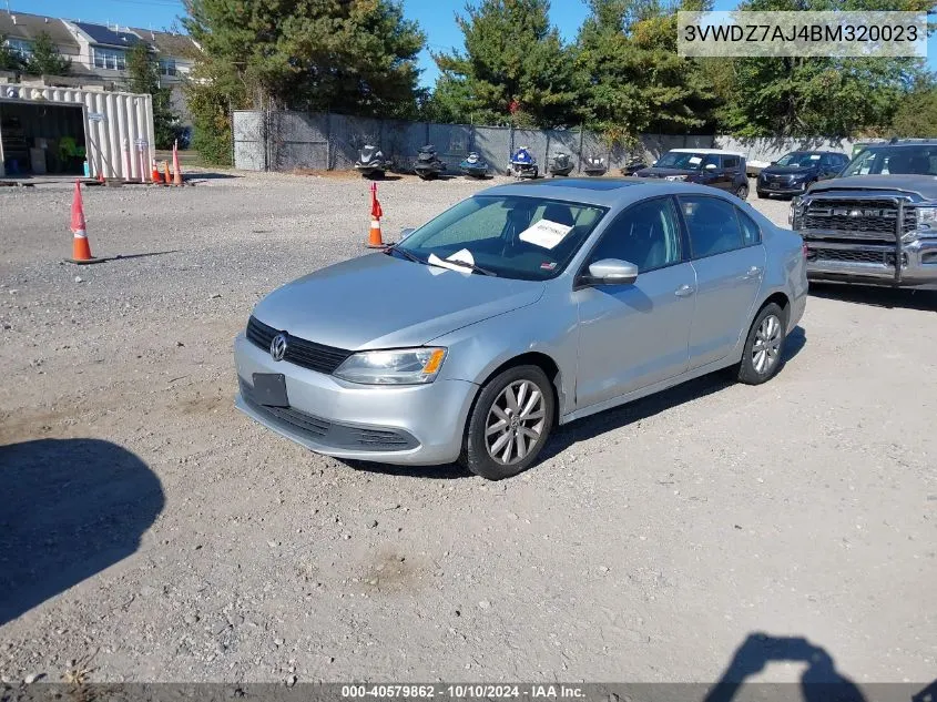 2011 Volkswagen Jetta 2.5L Se VIN: 3VWDZ7AJ4BM320023 Lot: 40579862