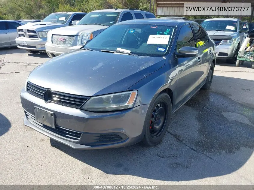 2011 Volkswagen Jetta 2.5L Se VIN: 3VWDX7AJ4BM373777 Lot: 40708612