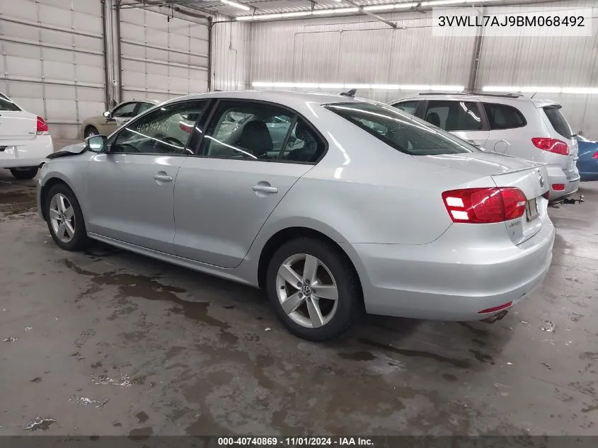 2011 Volkswagen Jetta 2.0L Tdi VIN: 3VWLL7AJ9BM068492 Lot: 40740869