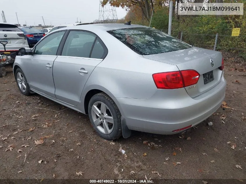 2011 Volkswagen Jetta 2.0L Tdi VIN: 3VWLL7AJ1BM099641 Lot: 40749022