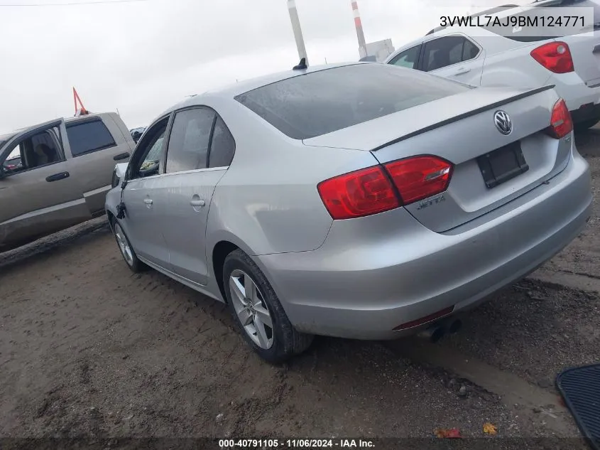 2011 Volkswagen Jetta 2.0L Tdi VIN: 3VWLL7AJ9BM124771 Lot: 40791105