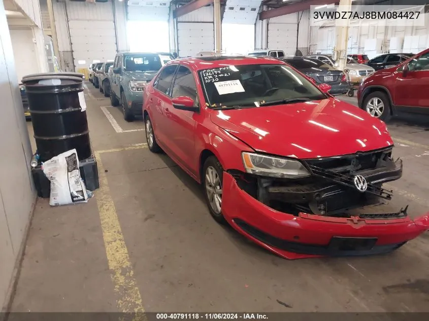 2011 Volkswagen Jetta 2.5L Se VIN: 3VWDZ7AJ8BM084427 Lot: 40791118