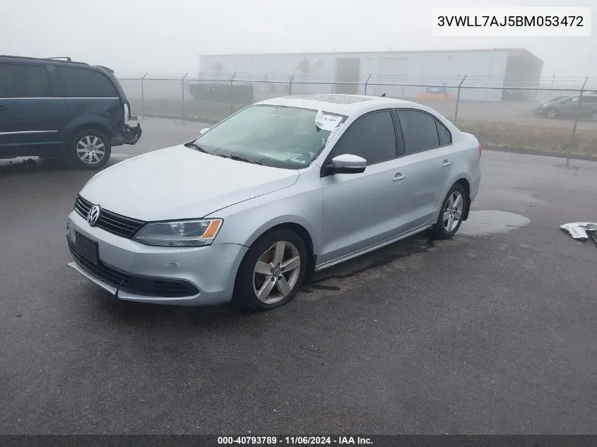 2011 Volkswagen Jetta 2.0L Tdi VIN: 3VWLL7AJ5BM053472 Lot: 40793789