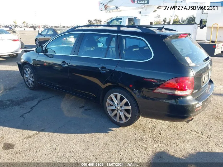 2011 Volkswagen Jetta Sportwagen 2.5L Se VIN: 3VWPZ7AJ5BM682391 Lot: 40813908