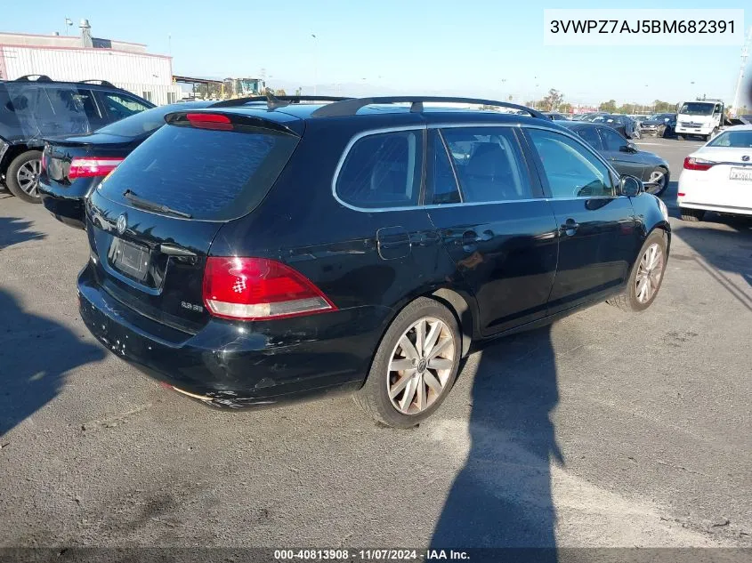 2011 Volkswagen Jetta Sportwagen 2.5L Se VIN: 3VWPZ7AJ5BM682391 Lot: 40813908