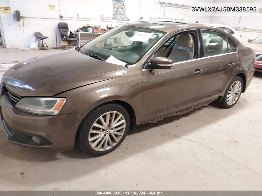 2011 Volkswagen Jetta 2.5L Sel VIN: 3VWLX7AJ5BM338595 Lot: 40863935