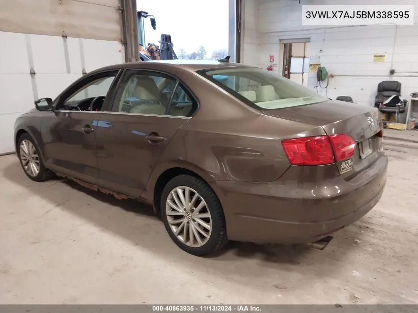 2011 Volkswagen Jetta 2.5L Sel VIN: 3VWLX7AJ5BM338595 Lot: 40863935