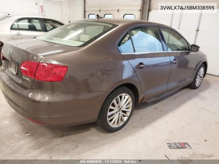 2011 Volkswagen Jetta 2.5L Sel VIN: 3VWLX7AJ5BM338595 Lot: 40863935