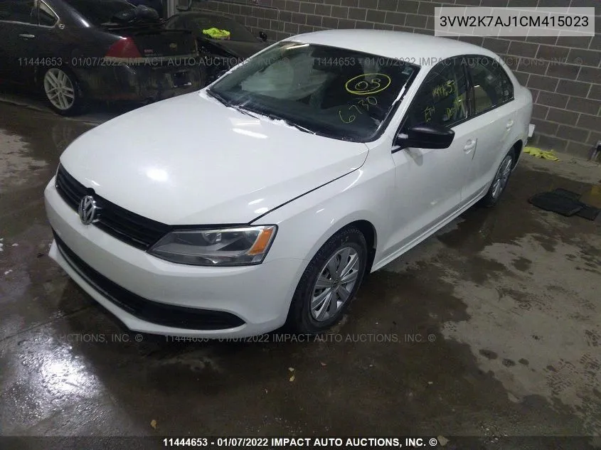 2012 Volkswagen Jetta S VIN: 3VW2K7AJ1CM415023 Lot: 11444653