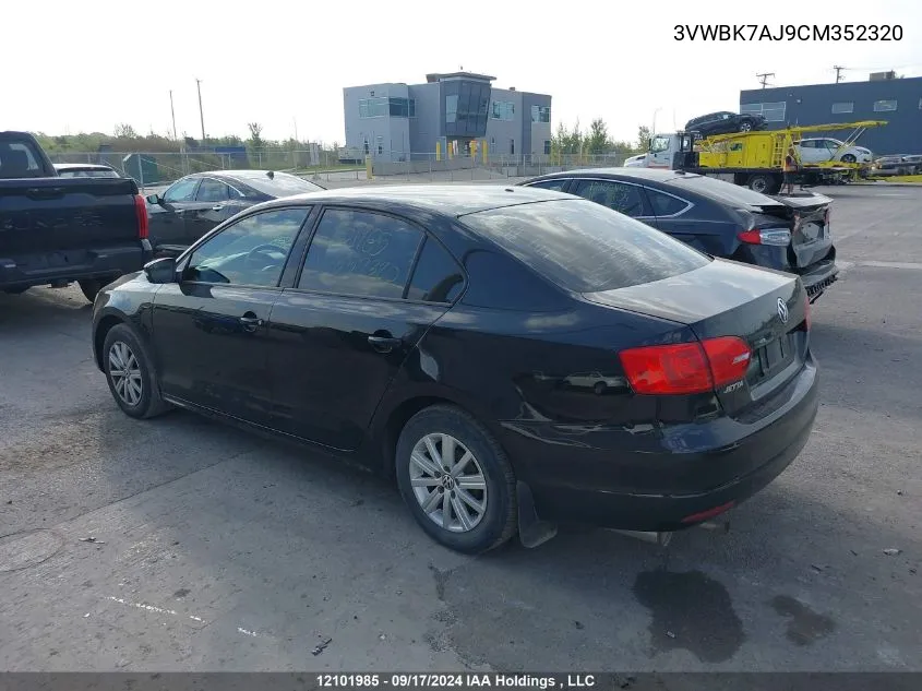 3VWBK7AJ9CM352320 2012 Volkswagen Jetta Sedan