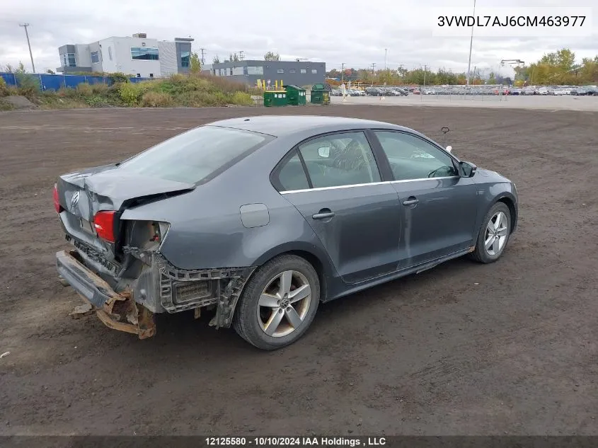 2012 Volkswagen Jetta Tdi VIN: 3VWDL7AJ6CM463977 Lot: 12125580