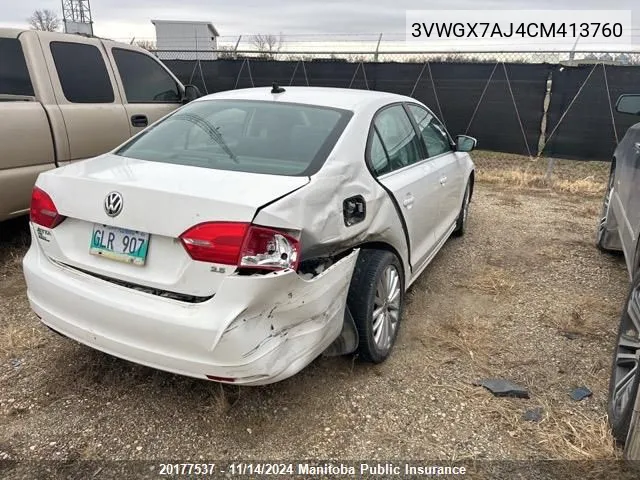 2012 Volkswagen Jetta 2.5 Highline VIN: 3VWGX7AJ4CM413760 Lot: 20177537