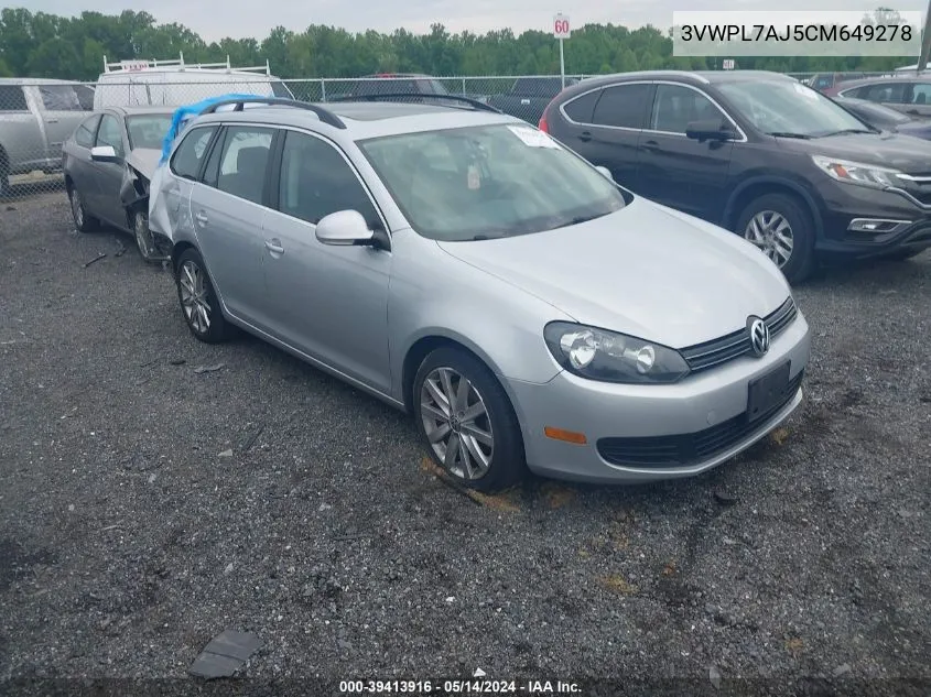 2012 Volkswagen Jetta Sportwagen 2.0L Tdi VIN: 3VWPL7AJ5CM649278 Lot: 39413916